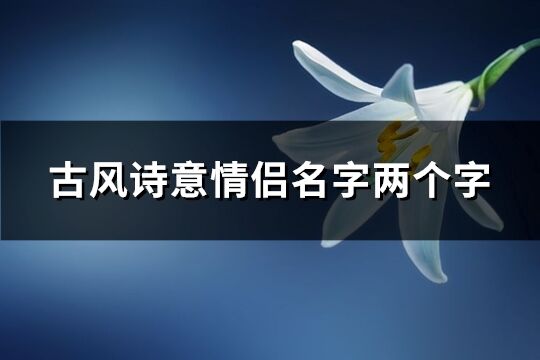 古風(fēng)詩(shī)意情侶名字兩個(gè)字(205個(gè))