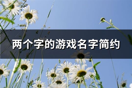 兩個字的游戲名字簡約(精選1173個)